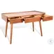 Maple Haze Medium Brown 48" Mid Century 3 Drawer Desk