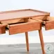 Maple Haze Medium Brown 48" Mid Century 3 Drawer Desk