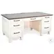 Legacy Loft White 66" Desk with 7 Drawers