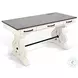 Hearthwood Haven Marble White and Buckskin 60" Desk with USB Port