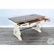 Hearthwood Haven Marble White and Buckskin 60" Desk with USB Port
