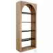 Haven Arch Oak Grove 84" Tall Arched Bookshelf with Open Shelving