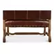 Italian Brown 45" Leather Settee