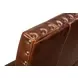 Italian Brown 45" Leather Settee