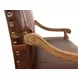 Italian Brown 45" Leather Settee