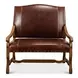 Italian Brown 45" Leather Settee