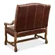 Italian Brown 45" Leather Settee