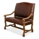 Italian Brown 45" Leather Settee