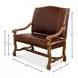 Italian Brown 45" Leather Settee