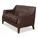 Brooks Brown Tufted 2 Seat 54" Sofa