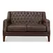 Brooks Brown Tufted 2 Seat 54" Sofa
