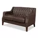 Brooks Brown Tufted 2 Seat 54" Sofa