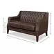 Brooks Brown Tufted 2 Seat 54" Sofa