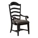 Paradise Valley Saddle Brown Upholstered Ladder Back Arm Chair Set of 2
