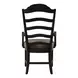 Paradise Valley Saddle Brown Upholstered Ladder Back Arm Chair Set of 2