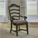 Paradise Valley Saddle Brown Upholstered Ladder Back Arm Chair Set of 2