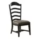 Paradise Valley Saddle Brown Upholstered Ladder Back Side Chair Set of 2