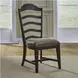 Paradise Valley Saddle Brown Upholstered Ladder Back Side Chair Set of 2