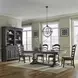 Paradise Valley Saddle Brown and Tobacco Upholstered 5 Extendable Piece Trestle Base Dining Set
