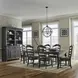 Paradise Valley Saddle Brown and Tobacco Upholstered 7 Piece Rectangular Extendable Dining Set