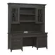 Eden Ridge Saddle Brown Credenza with Hutch