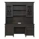 Eden Ridge Saddle Brown Credenza with Hutch