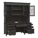 Eden Ridge Saddle Brown Credenza with Hutch