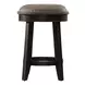 Eden Ridge Saddle Brown Upholstered Console Stool