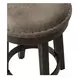Eden Ridge Saddle Brown Upholstered Console Stool