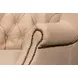 Welsh Cappuccino Leather Upholstered Accent Chair with Nailhead Trim