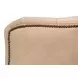 Welsh Cappuccino Leather Upholstered Accent Chair with Nailhead Trim