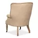 Welsh Cappuccino Leather Upholstered Accent Chair with Nailhead Trim