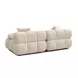 Calliope Off White Performance Velvet 79" Modular Loveseat