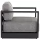 Tavira Lanikai Salt and Pepper Performance Fabric Upholstered Outdoor Arm Chair