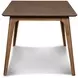 Oscar Walnut and Gray 60" Rectangular Dining Set with 4 Cushion Chairs