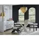 Jude Dark Espresso and White Performance Fabric Accent Chair