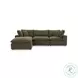 Cali Chocolate Brown Performance Velvet Modular Large Sectional