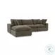 Cali Chocolate Brown Performance Velvet Modular Large Sectional