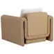 Ravina Louis Cream Performance Fabric Upholstered Outdoor Arm Chair