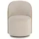 Opaline Meg Taupe and Meg Gold Upholstered Swivel Dining Chair