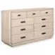Sunset Cove Sanibel Brown 9 Drawer Dresser