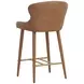 Cascade Milliken Cognac Upholstered Counter Height Stool