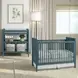Modern Nursery Blue Convertible Crib
