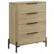 Newhall Vintage Oak Melamine 4 Drawer Chest