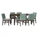 West End Sage Green and Saddle Brown Upholstered Parson Side Chair Set of 2