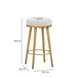 Oodle Cream Performance Vegan Mohair Upholstered Bar Stool