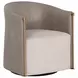 Aria Meg Taupe and Ivanhoe Mineral Upholstered Swivel Lounge Chair