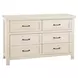 Westfield Brushed White 6 Drawer Dresser
