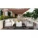 Tavira Stinson White Performance Fabric Upholstered Outdoor Arm Chair