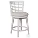 Beach Comber Weathered White Swivel Counter Height Stool